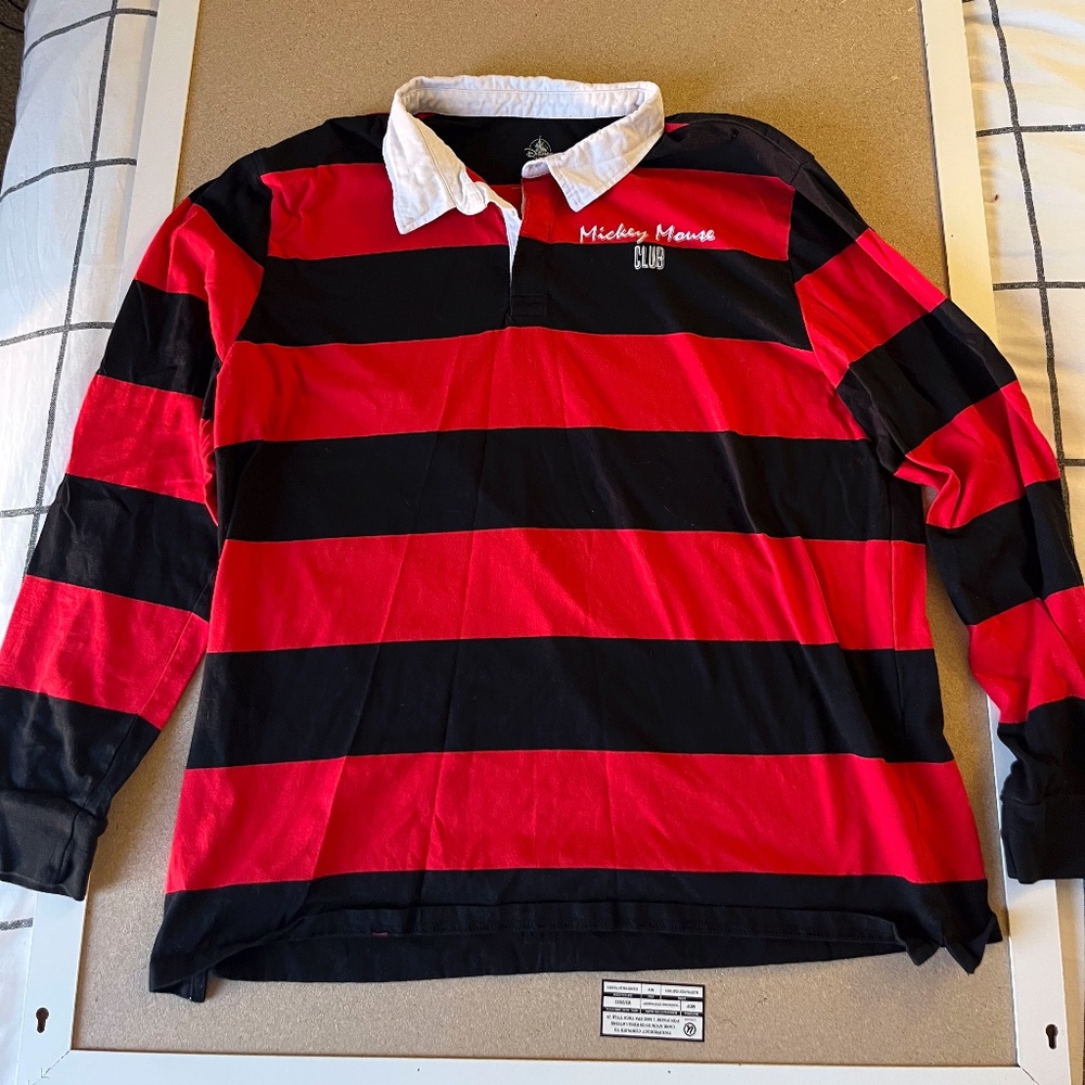 Disney Mickey Mouse - XL Men's Rugby Long Sleeve Shirt
